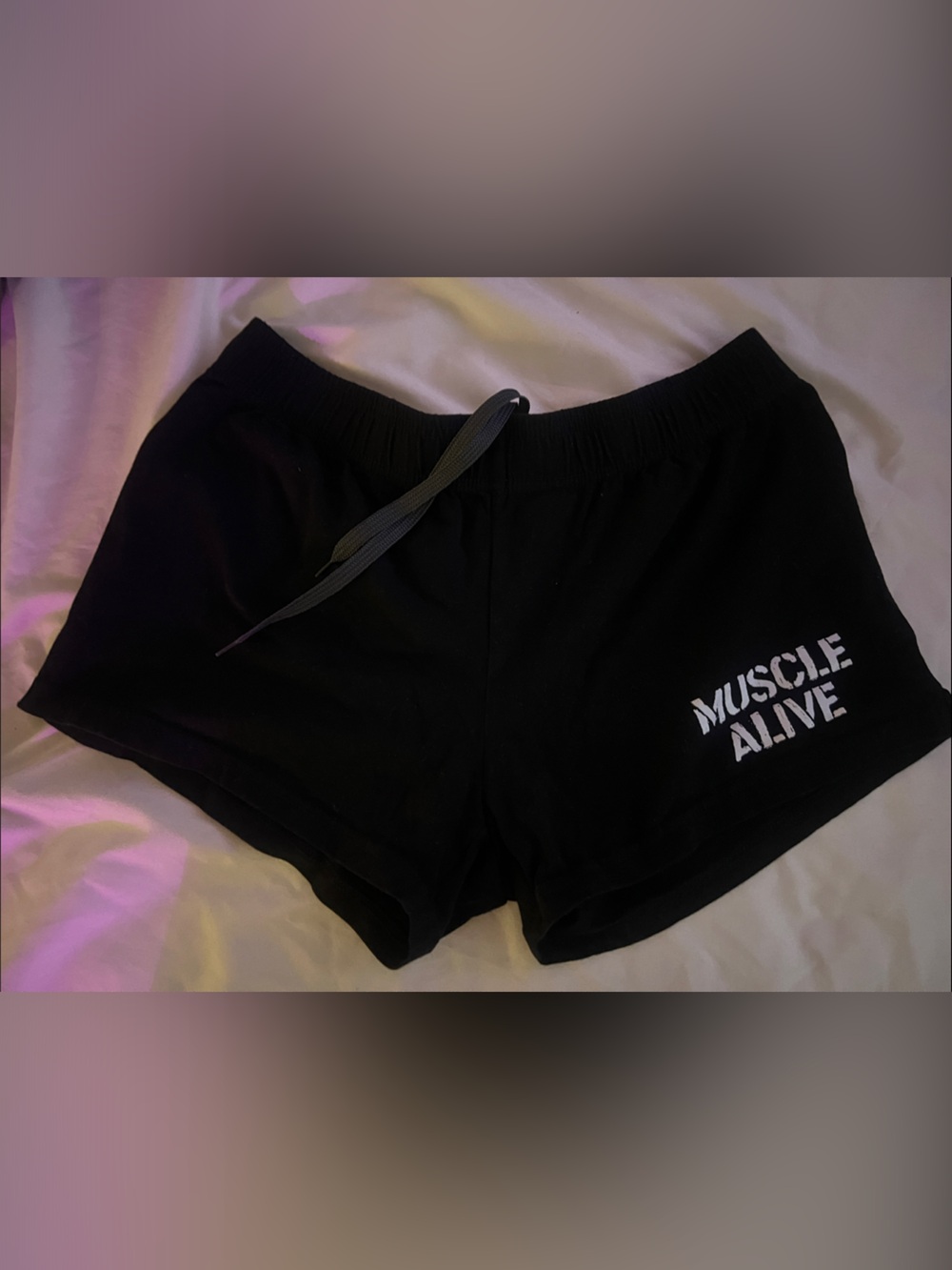 Men’s Black Athletic Shorts, Medium